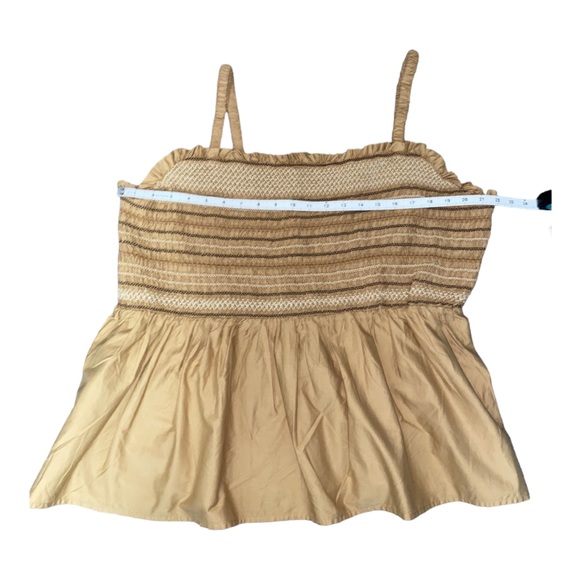 Old Navy Smocked Baby Doll Tan Tank Blouse Top | Size 3X - Picture 8 of 10